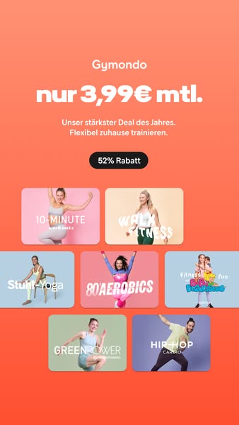 Gymondo Sport & Fitness ad example