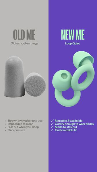 Loop Earplugs Split screen ad example