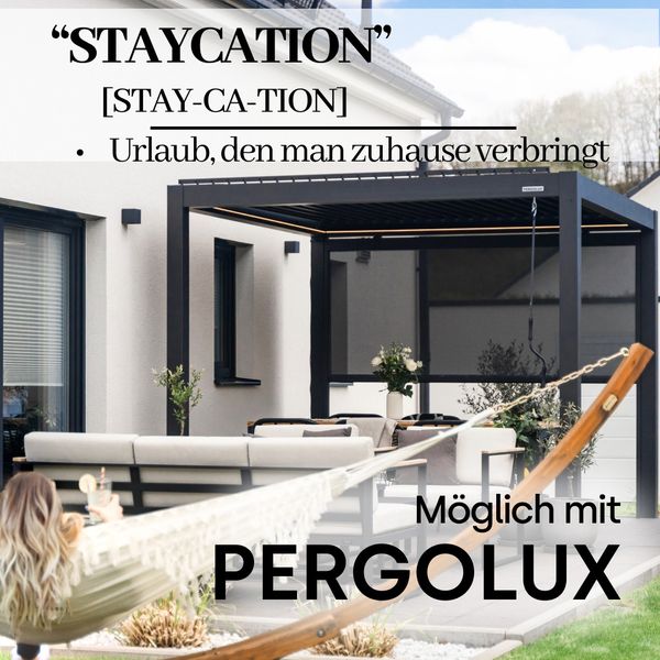 Pergolux Garden ad example